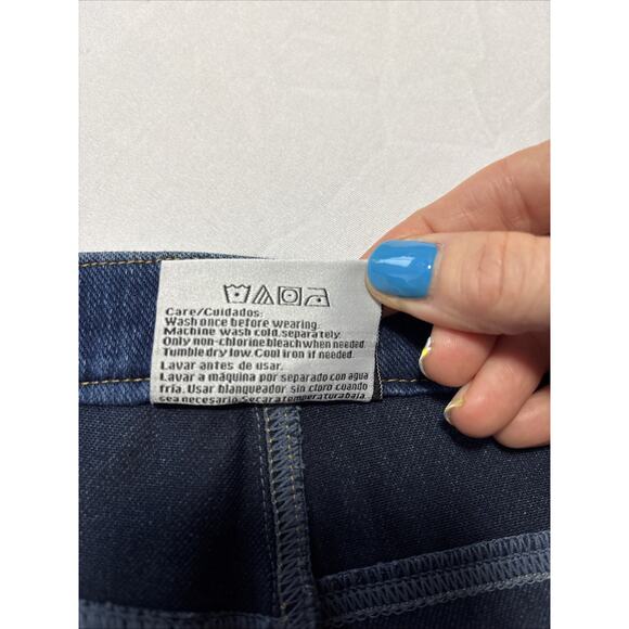 Women's L Lightweight Blue Denim Pull On Leggings Everyday Classic Neutral Basic - Picture 5 of 8